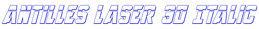 Antilles Laser 3D Italic font